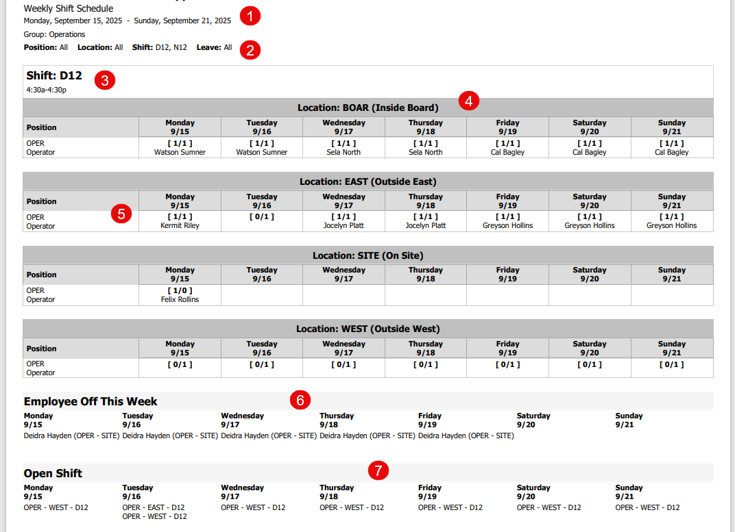 Printable Schedules