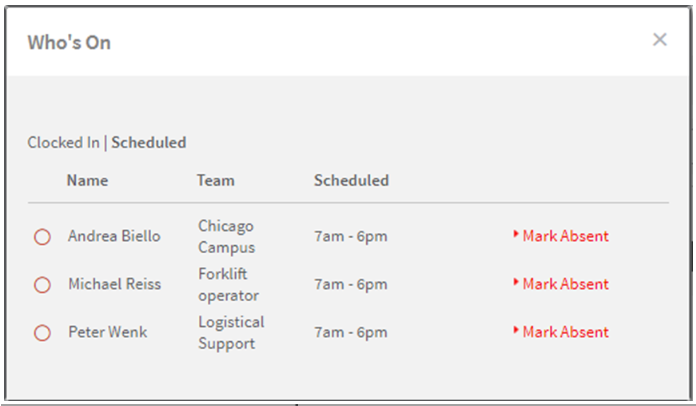 Attendance in ScheduleFlex