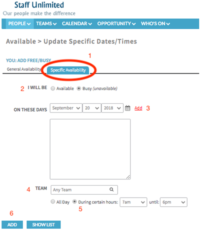 Creating Availability in ScheduleFlex
