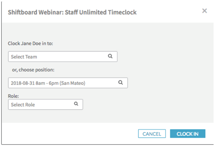 Clock In-Clock Out in ScheduleFlex
