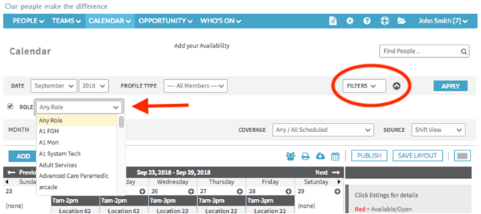 Calendar Views and Filtering in ScheduleFlex